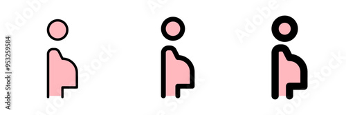Editable pregnant woman priority seat vector icon. Part of a big icon set family. Perfect for web and app interfaces, presentations, infographics, etc