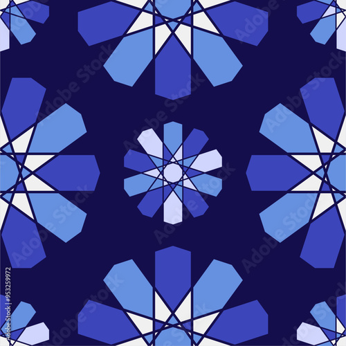 Seamless geometrical pattern can be use for making unlimited seamless pattern. This pattern can be apply for making tiles  pattern, fabric, embroidery, carpet, decorative, and background. 