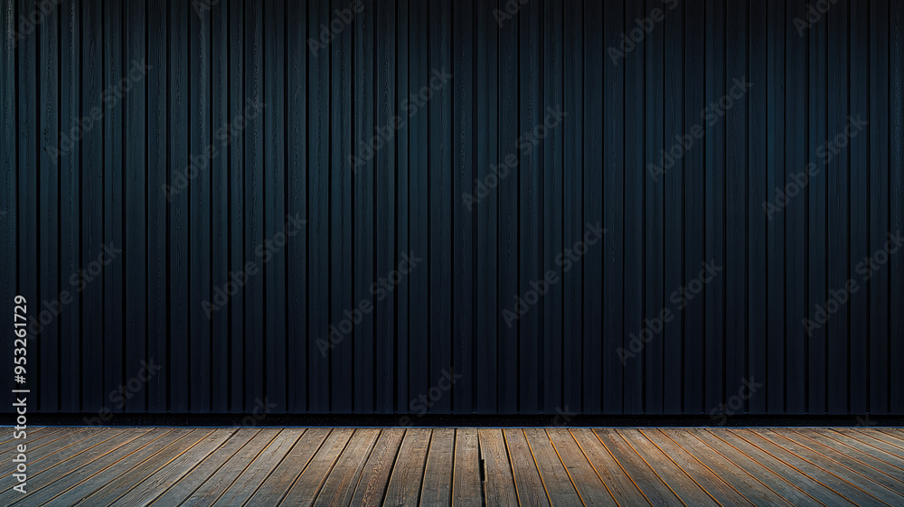 the black wall of a building with a dark background wooden bottom, high quality image the black wall of a building with a dark background wooden bottom, high quality image