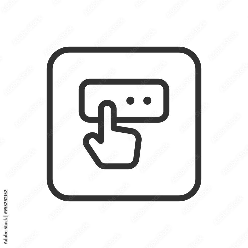Tap to password input, hand icon. Modern, simple flat vector illustration for web site or mobile app Tap to password input, hand icon. Modern, simple flat vector illustration for web site or mobile app