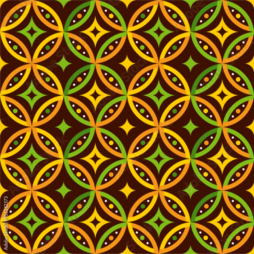 Seamless geometrical pattern can be use for making unlimited seamless pattern. This pattern can be apply for making tiles  pattern, fabric, embroidery, carpet, decorative, and background. 