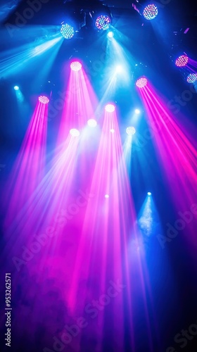 Stage Lights with Pink and Blue Beams.