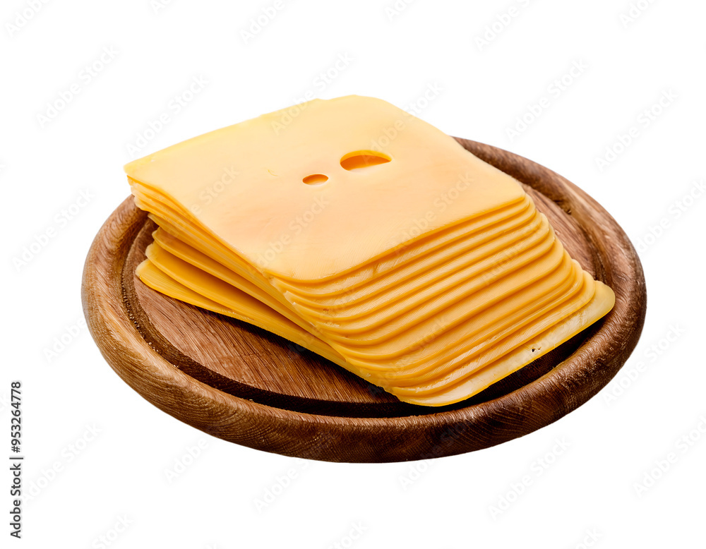 front view of sliced cheese complete isolation front view of sliced cheese complete isolation