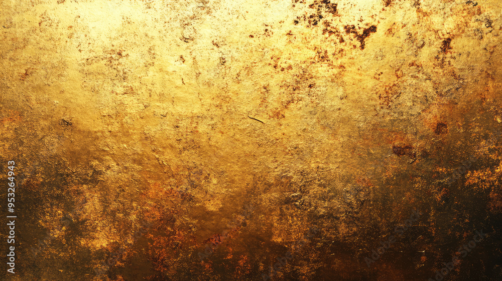 Obraz premium aesthetic gold background with a touch of rust and dirt, gold, background, rust, dirty, aesthetic, vintage, grunge, metallic, detailed high resolution photo