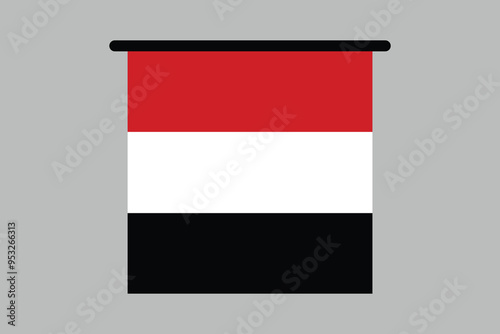 Yemen flag, The flag of Yemen, Yemen national flag, Yemen flag vector illustration
 photo