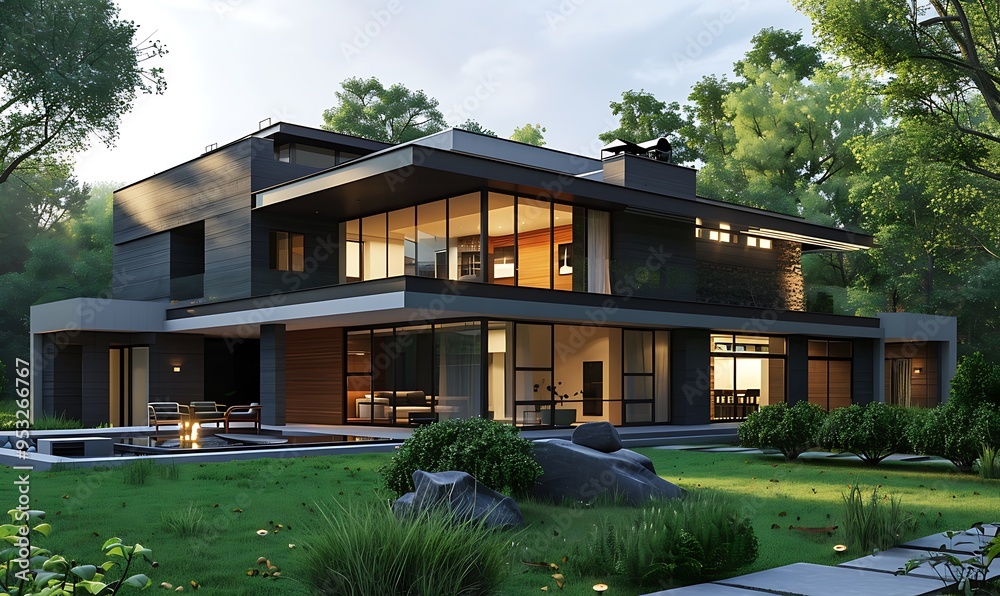 modern cozy house with garage and pool for sale or rent with beautiful landscaping modern cozy house with garage and pool for sale or rent with beautiful landscaping