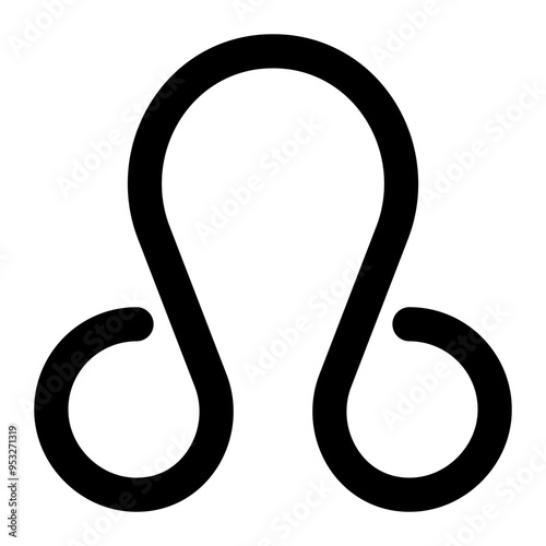 ascending, node, lunar, unicode, astronomical, astronomy outline icon