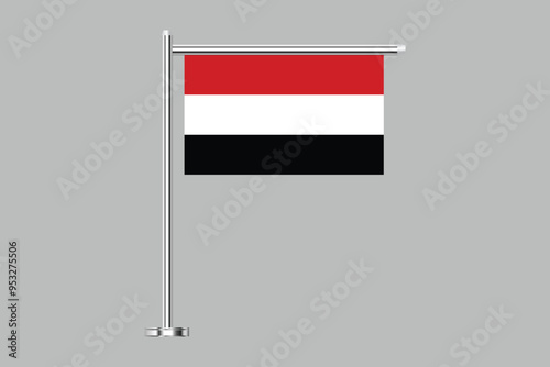 Yemen flag, The flag of Yemen, Yemen national flag, Yemen flag vector illustration
