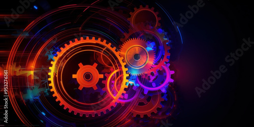 Luminous gears of a gearbox