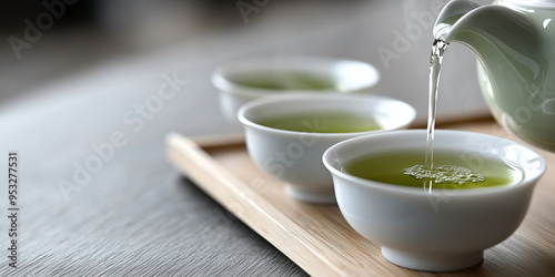 Japanese green tea.  photo