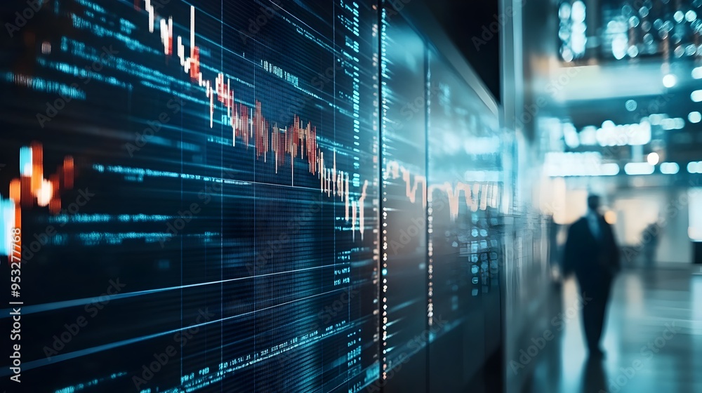 Real Time Market Data Displayed on a Large Digital Monitor Real Time Market Data Displayed on a Large Digital Monitor