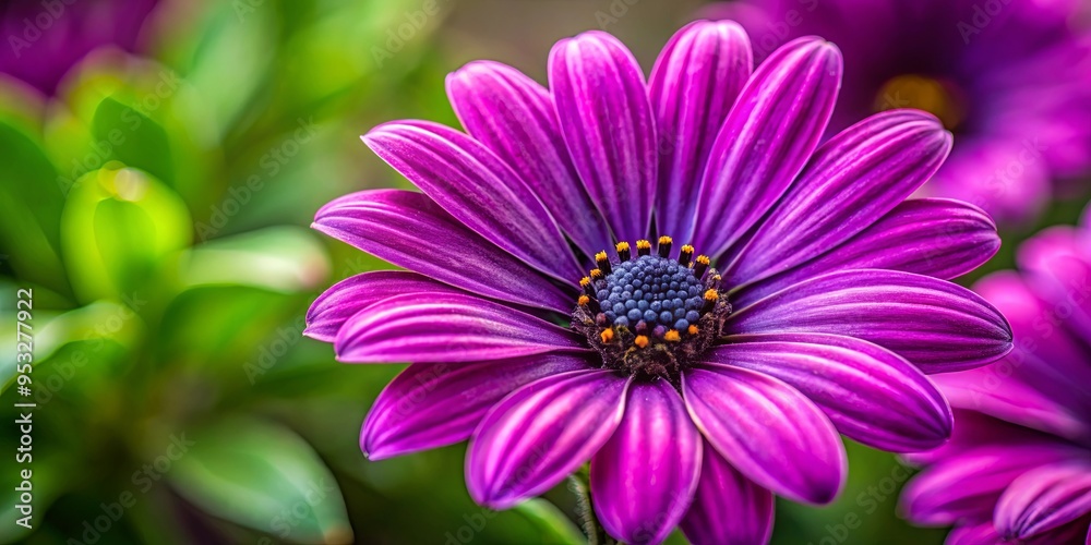 Purple flower petals and leaves creating a beautiful composition in nature Purple flower petals and leaves creating a beautiful composition in nature