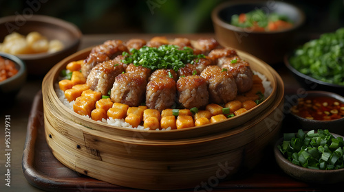 Close-up of a steamed dish ...