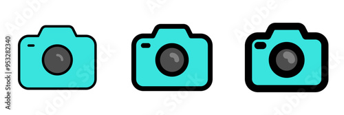 Editable vector photo digital camera icon. Part of a big icon set family. Perfect for web and app interfaces, presentations, infographics, etc