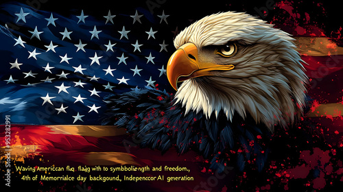 Closeup of Bald Eagle's hea...