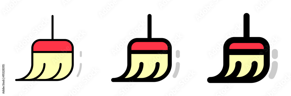 Editable vector broomstick sweeping cleaning icon. Part of a big icon set family. Perfect for web and app interfaces, presentations, infographics, etc Editable vector broomstick sweeping cleaning icon. Part of a big icon set family. Perfect for web and app interfaces, presentations, infographics, etc