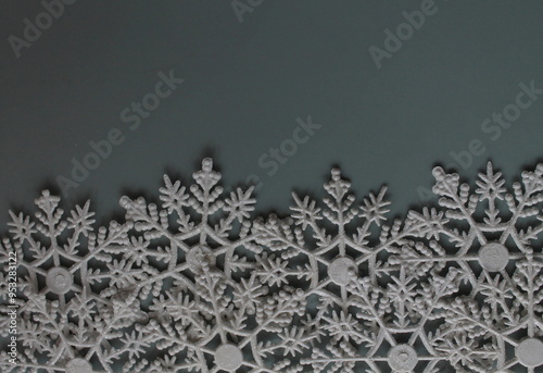 white snowflakes on blue background, toy snowflakes, new year background, snowflakes isolated