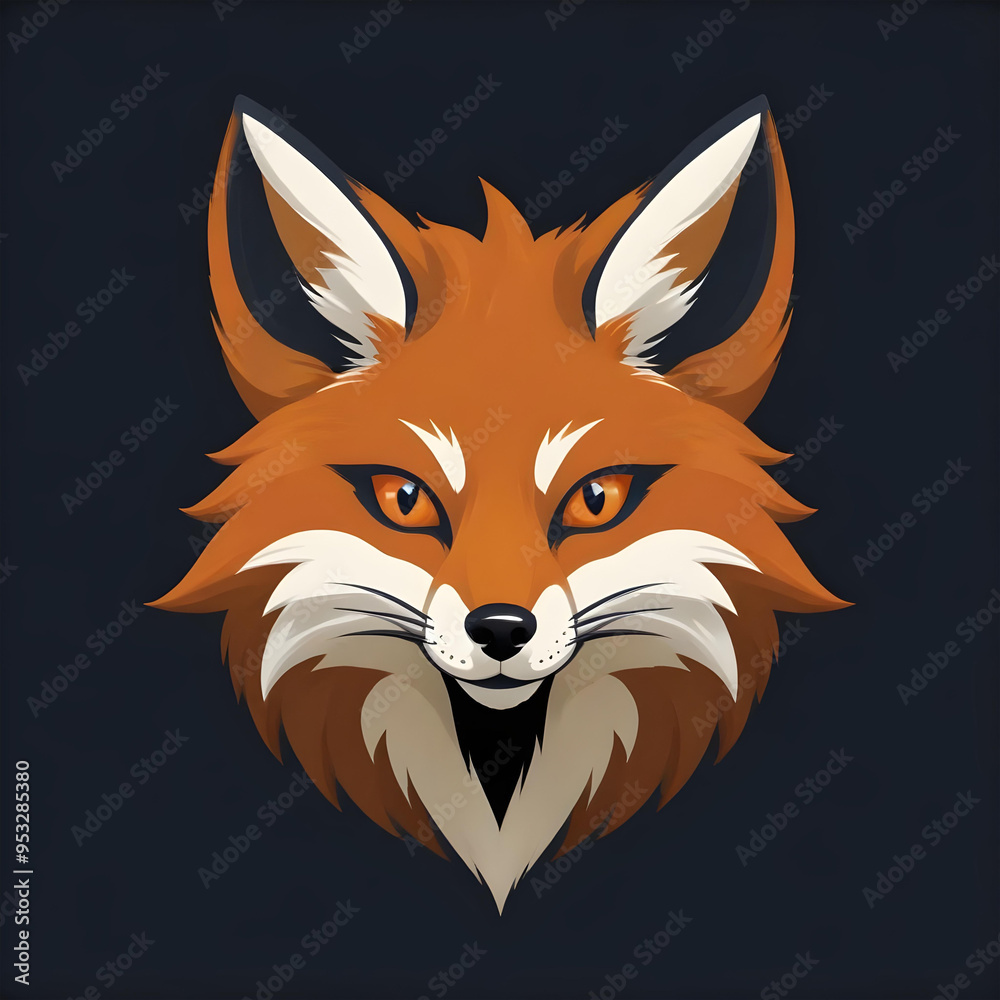 Logo illustration mascot fox orange Logo illustration mascot fox orange