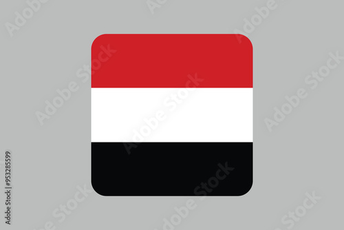 Yemen flag sign, Yemen national flag, Yemen flag vector illustration
 photo