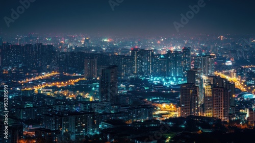 Wallpaper Mural Nighttime Cityscape Torontodigital.ca