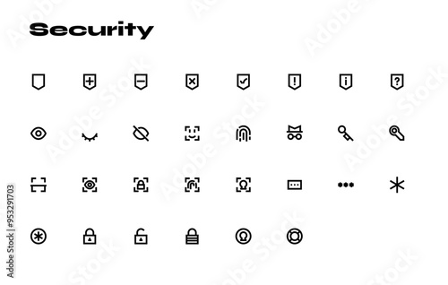 Kamao Icon – Brutalist icon set style_Security