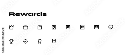 Kamao Icon – Brutalist icon set style_Rewards
