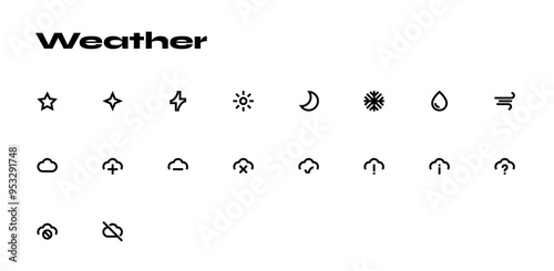 Kamao Icon – Brutalist icon set style_Weather