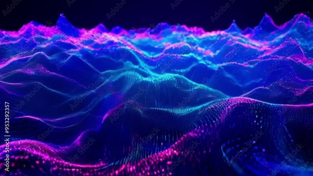 abstract background with electricity waves