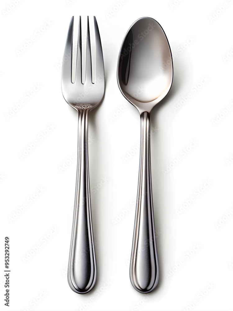Fork and spoon isolated on a white background. Clipping path Fork and spoon isolated on a white background. Clipping path