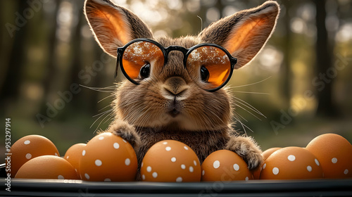 Cool bunny wearing sunglass...