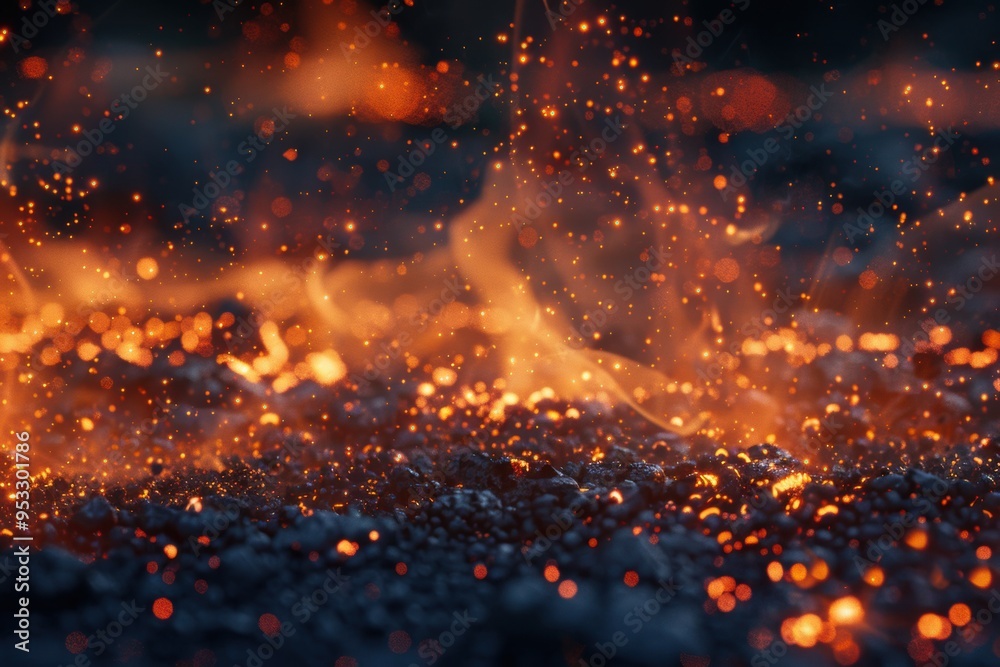 Fiery Blaze. Intense Fire Abstract Art Concept Fiery Blaze. Intense Fire Abstract Art Concept