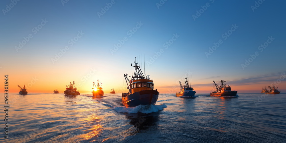 Fototapeta premium The northern fleet fishery.