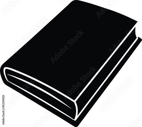 Simple black book icon a classic symbol of knowledge and reading minimal design perfect for websites