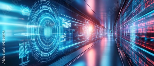 A futuristic storage hub where AIpowered inventory analytics, machine learning systems, and robotic integration are optimized through advanced research