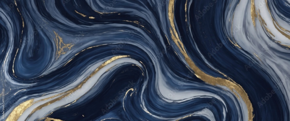 Beautiful Gray and Navy Blue colors Flowing Elegant Acrylic Pour Wallpaper. Paint texture with Gold Glitter Beautiful Gray and Navy Blue colors Flowing Elegant Acrylic Pour Wallpaper. Paint texture with Gold Glitter