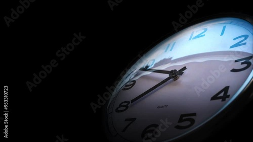 time lapse of a clock on black background