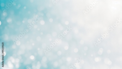 Cyan silver and white abstract blur bokeh background