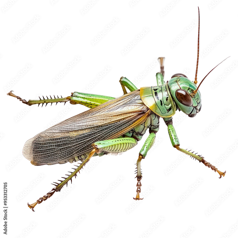 Fototapeta premium Locust object isolated on transparent png.