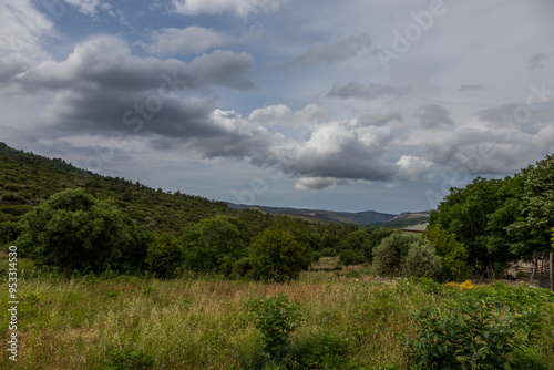 Beautiful scenic landscape of Kefalogourna - Theologos waterfalls area on Thassos island