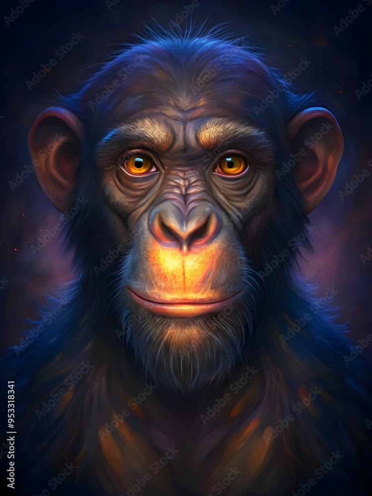 Realistic Portrait Majestic Monkey Close Up Expression Life Realistic Portrait Majestic Monkey Close Up Expression Life