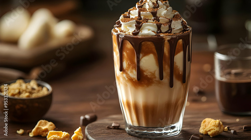 Iced coffee with chocolate ...