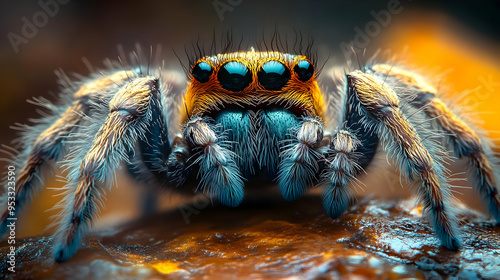 Macro shot of a colorful ju...