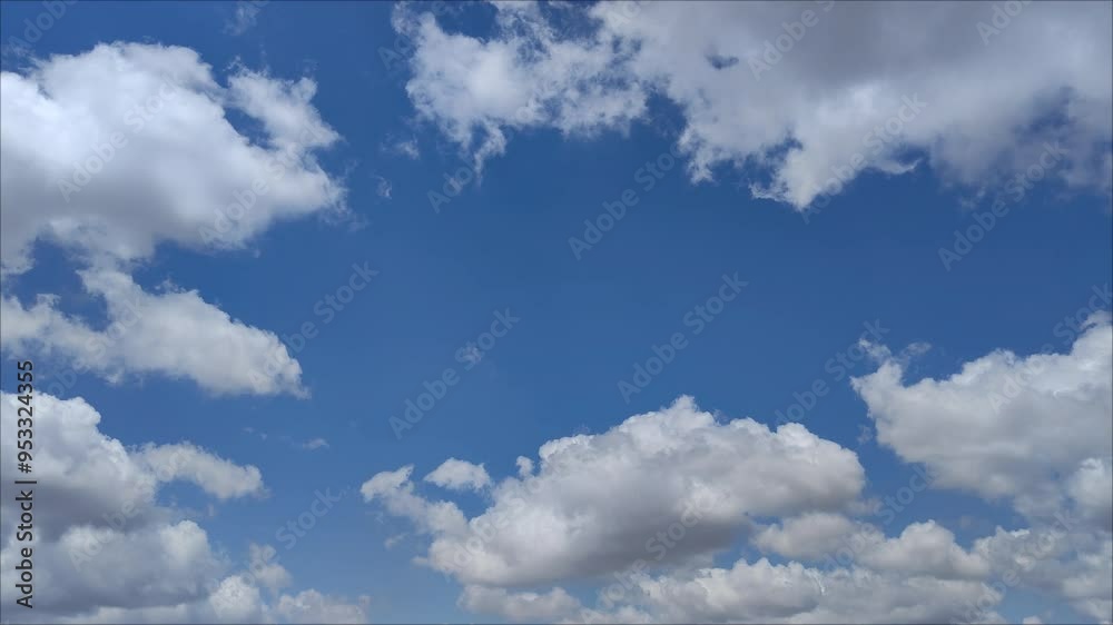 Recording of the sky with white clouds in the afternoon Recording of the sky with white clouds in the afternoon