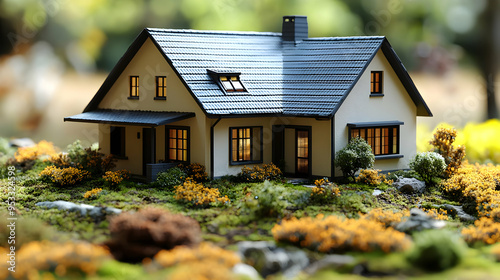 Miniature house model with ...
