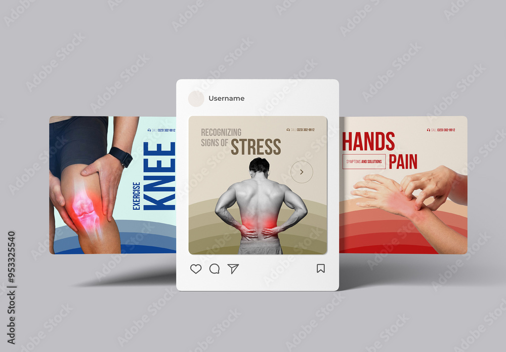 Health Skin Problem Medical Social Media Posts Stock Template | Adobe Stock