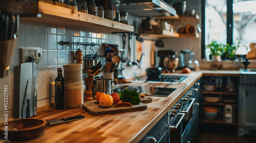 Modern Minimalist Kitchen - Streamlined Meal Prep Stations for Efficient Cooking