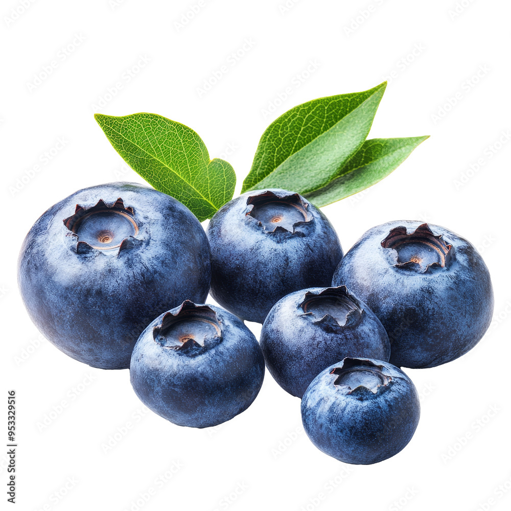Fresh blueberries with green leaves on PNG, showcasing their vibrant blue color and natural beauty, blueberries isolated on PNG Fresh blueberries with green leaves on PNG, showcasing their vibrant blue color and natural beauty, blueberries isolated on PNG