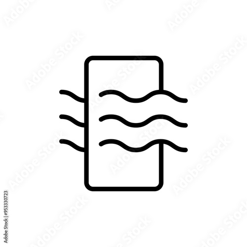 Water logo. Liquid, rain simple sign, vector illustration. Humidifier outline sign. Water wave icon for your web site design.