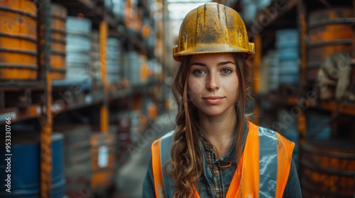 A warehouse worker inspecting incoming goods for damage and verifying quantities against shipping documents