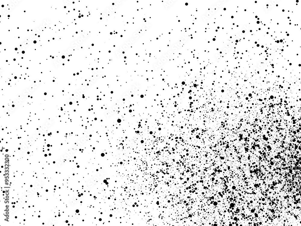 Black ink or paint grunge splash splatter spots cut out and isolated on a white background, abstract stock illustration image Black ink or paint grunge splash splatter spots cut out and isolated on a white background, abstract stock illustration image